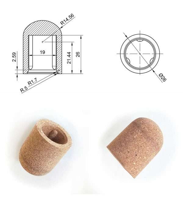 desarrollo diseño tapones para frascos